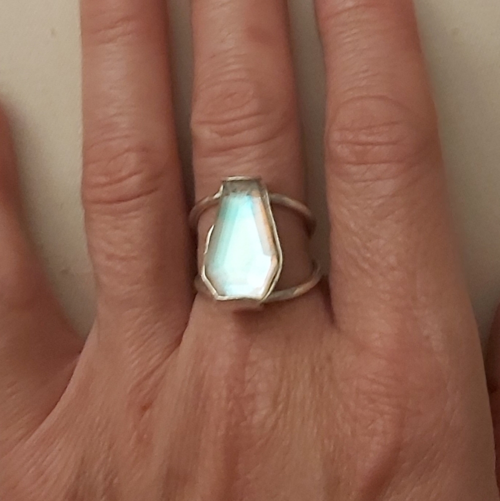 Handmade glam coffin ring
